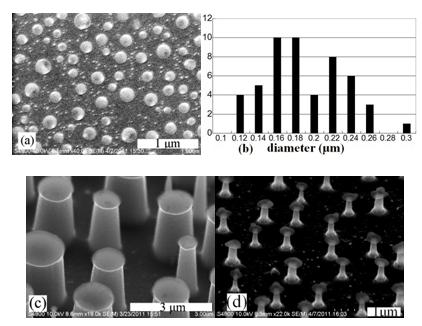 氯化钙自组装及干法刻蚀技术制作纳米柱阵列