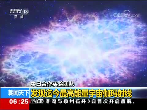 [CCTV朝闻天下]中日合作实验团队 发现迄今最高能量宇宙伽玛射线